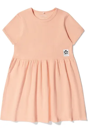 Mini Rodini Finribbet midi-kjole med applikation