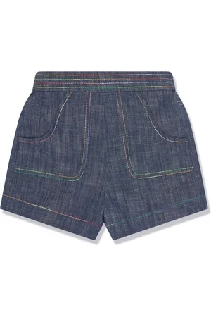 ZIMMERMANN Shorts i denim med dekorative syninger