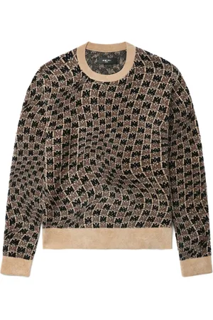 AMIRI Intarsiastrikket trøje med monogram