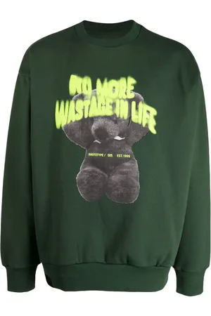 Izzue Sweatshirt i jersey-tekstur med bamsetryk