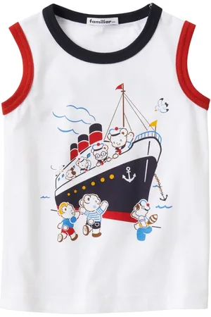 Familiar Vest med grafisk tryk