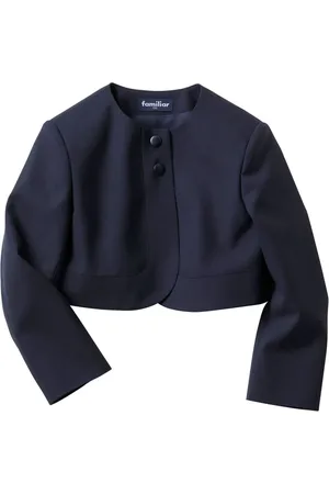 Familiar Enkeltradet cropped blazer