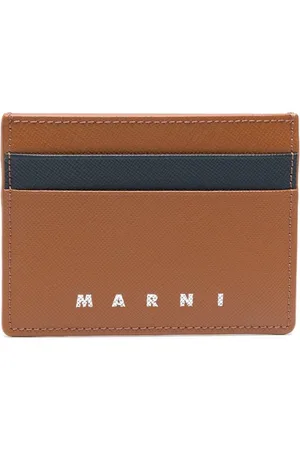 Marni Logopræget kortholder i læder