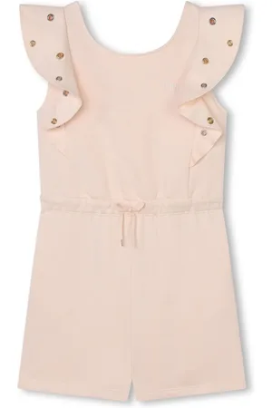 Chloé Playsuit i økologisk bomuld med flæsekant