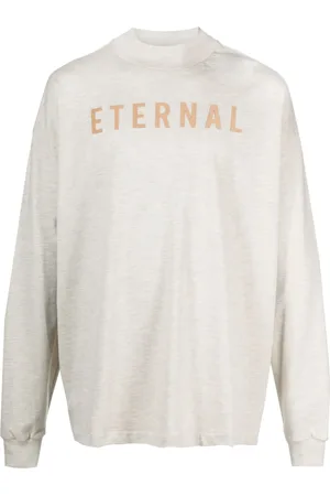 FEAR OF GOD Langærmet LS T-shirt med flock-motiv