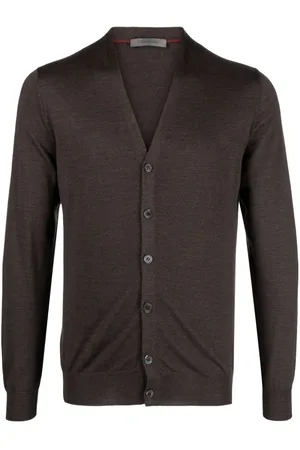 corneliani Finstrikket cardigan med V-hals