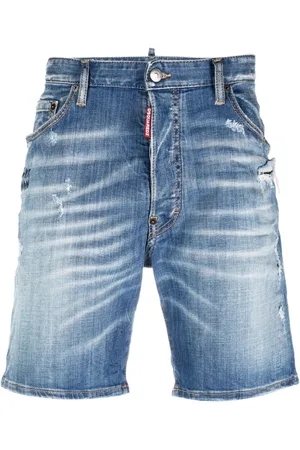 Dsquared2 Denimshorts med slitageeffekt