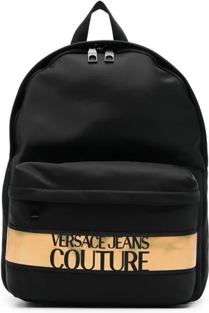 VERSACE Rygsæk med logotryk og rem