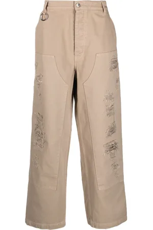 Etudes Jeans med lige ben og slitageeffekt