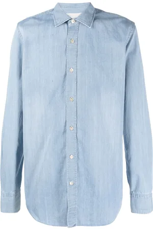 ELEVENTY Langærmet denim-skjorte