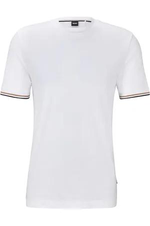 HUGO BOSS T-shirt med stribet opslag