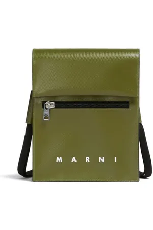 Marni Skuldertaske med logobogstaver