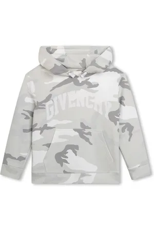 Givenchy Kamuflagemønstret hættetrøje med logotryk