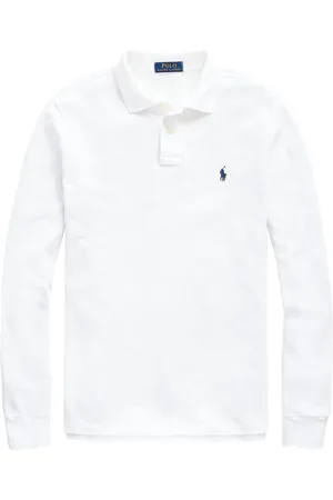 Ralph Lauren Broderet polo med lange ærmer og logo