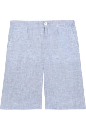 Dolce & Gabbana Bermuda-shorts i hør med logomærke