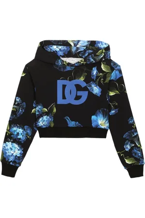 Dolce & Gabbana Cropped hættetrøje med blomstertryk