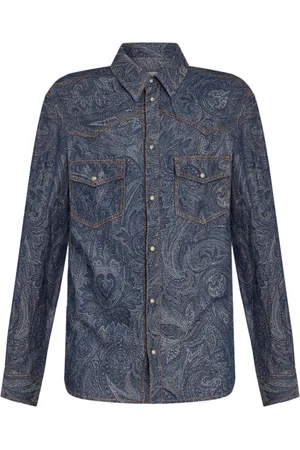 Etro Denimskjorte med paisleytryk