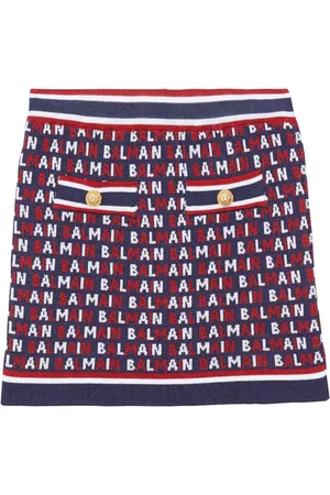 Balmain Kort nederdel i jacquard med A-snit