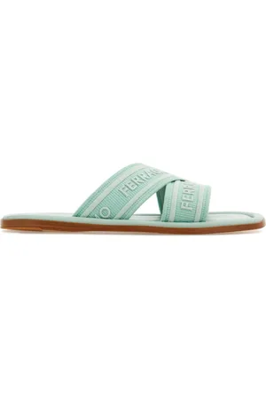 Salvatore Ferragamo Sandaler med logotryk og rund snude