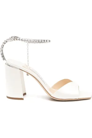 Jimmy Choo Saeda 85mm sandaler med krystaludsmykket rem