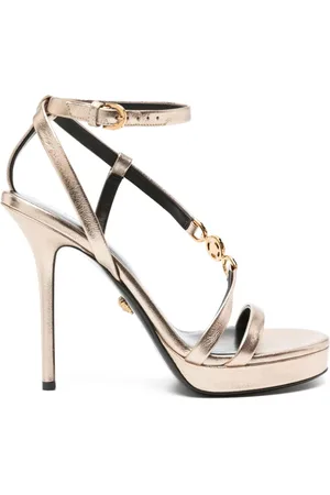 VERSACE Crystal Medusa 110mm sandaler i læder