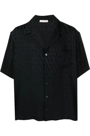 VALENTINO GARAVANI Silkeskjorte med VLOGO-jacquard