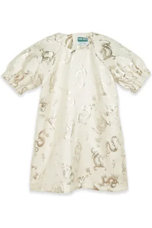 Kenzo Kjole i jacquard med dragemønster