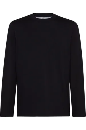Brunello Cucinelli Langærmet T-shirt med rund hals