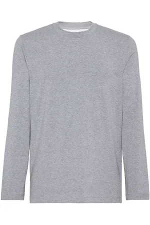 Brunello Cucinelli Langærmet T-shirt med rund hals