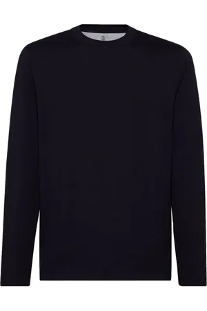 Brunello Cucinelli T-shirt med ribbet hals