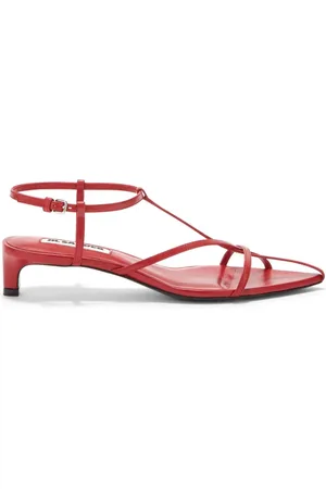 Jil Sander Lædersandaler med åben tå