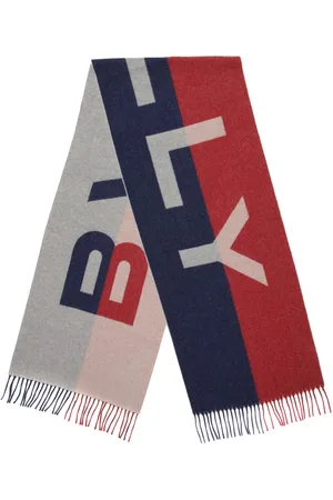 Bally Tofarvet tørklæde i jacquard med logo
