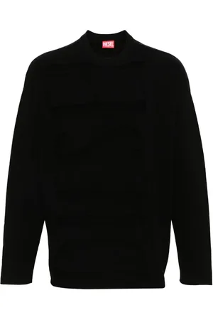 Diesel Intarsia-strikket uldtrøje med K-Floyd-logo