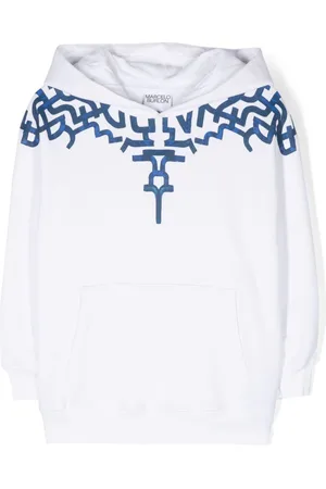 MARCELO BURLON Oversize Graffiti Wings hættetrøje