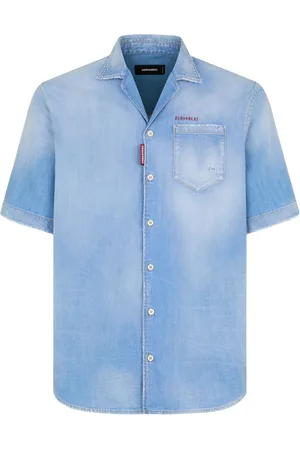 Dsquared2 Denimskjorte med falmet effekt