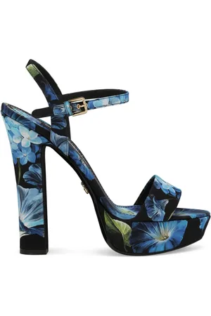 Dolce & Gabbana Blomstrede sandaler med plateau