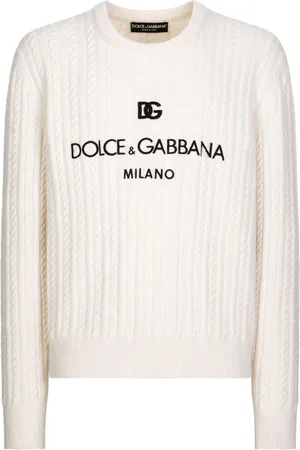Dolce & Gabbana Kabelstrikket trøje med rund hals