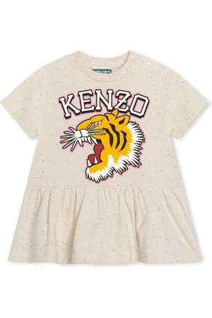 Kenzo Kortærmet kjole med logotryk