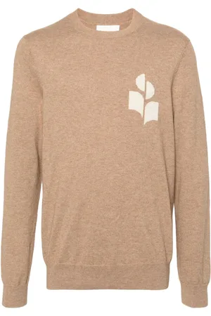Isabel Marant Intarsiastrikket Evans sweatshirt med logo
