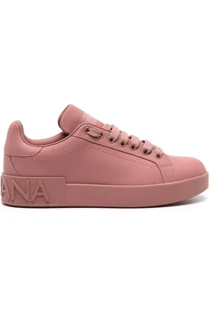 Dolce & Gabbana Sneakers i læder med præget logo