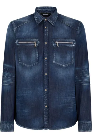 Dsquared2 Denimskjorte med lynlås-lomme