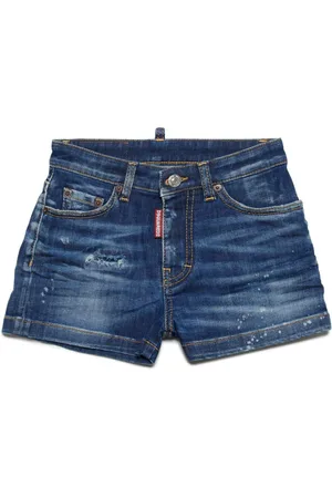 Dsquared2 Denimshorts med slitageeffekt