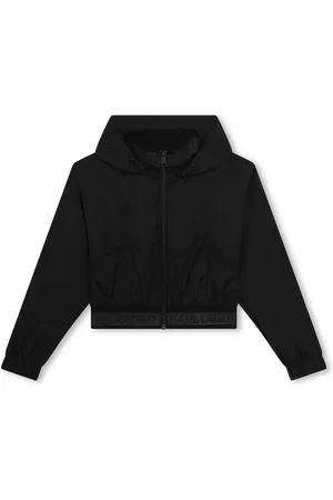 Karl Lagerfeld Jakke i jacquard med hætte og logo