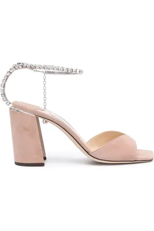 Jimmy Choo Saeda 85mm sandaler i ruskind