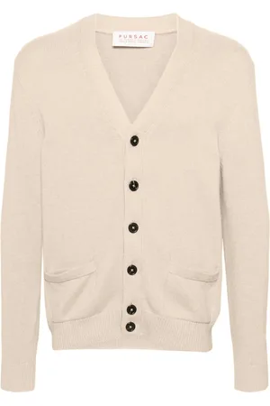 Fursac Cardigan med logo-intarsia