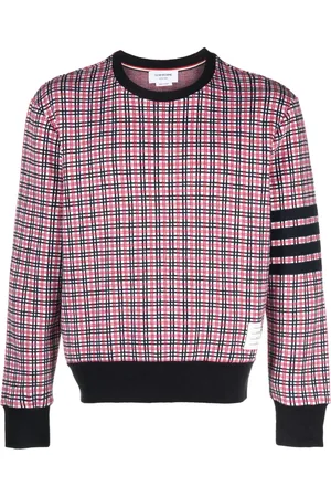 Thom Browne Ternet sweatshirt i jacquard med rund hals