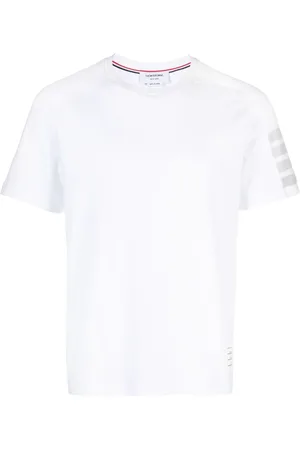 Thom Browne T-shirt med korte ærmer og fire striber