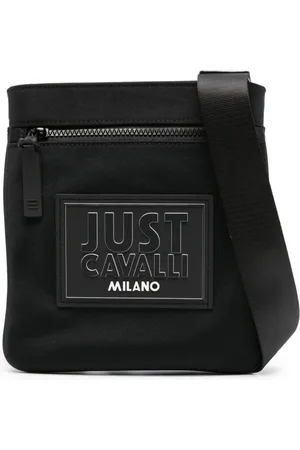 Roberto Cavalli Messenger-taske med logomærke