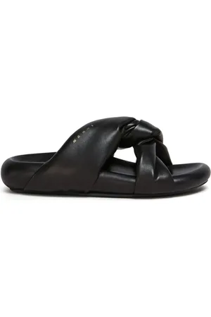 Marni Bubble sandaler i læder med snoet detalje