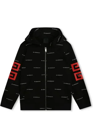 Givenchy Hættetrøje med logotryk og lynlås